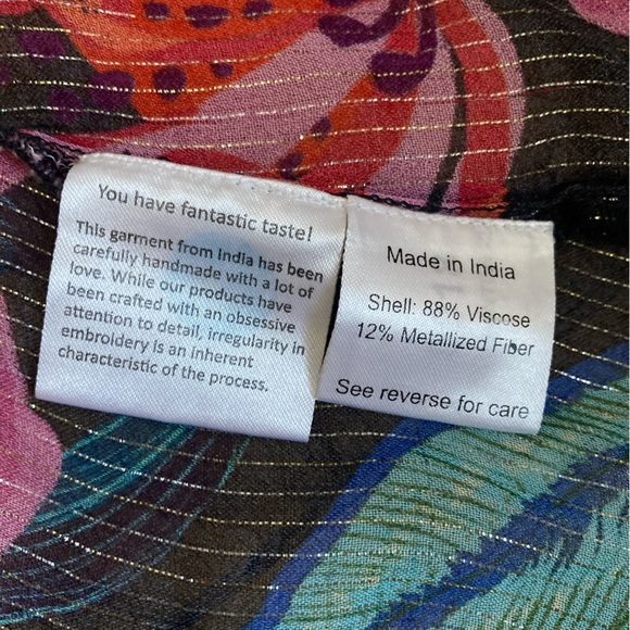 Rococo Sand Retrofete Chris Blouse Floral Georgette Top - Picture 10 of 15